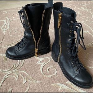 GIUSEPPE ZANOTTI shark tooth combat boots